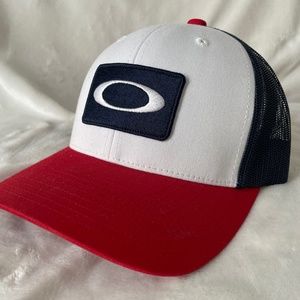 OAKLEY Red, White & Blue Trucker Snapback Hat